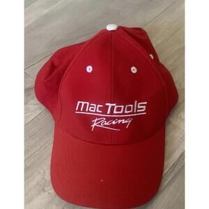 Mac Tools Racing Hat Red Embroidered Adjustable Baseball Cap Nice Used Condition